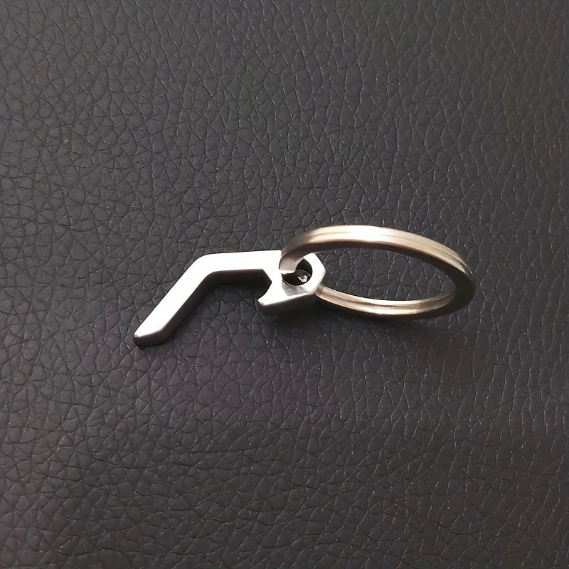 Stainless Steel Mini Bottle Opener Keychain | Camping & EDC Keychain Bottle Opener PLUSH silvery