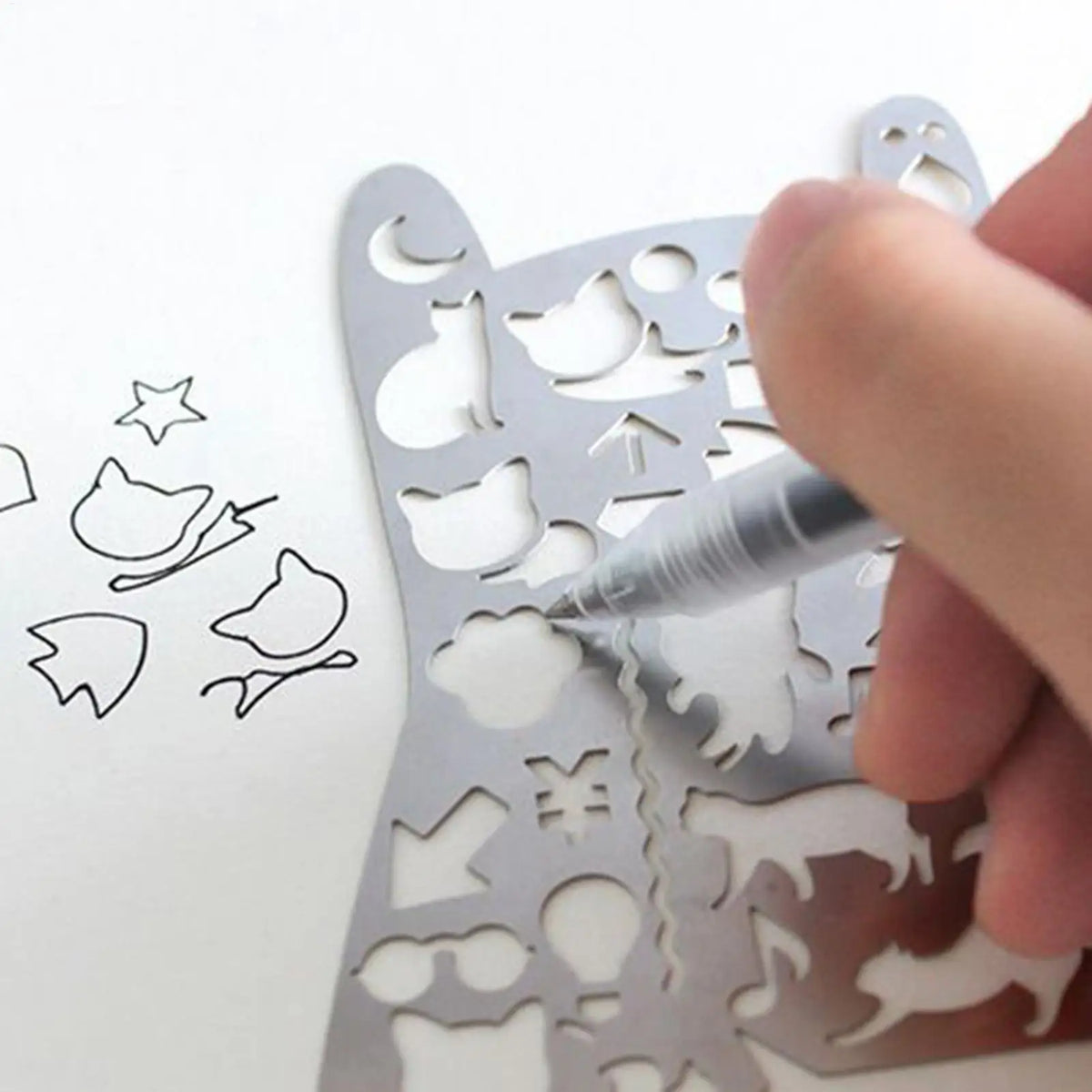 Stainless Steel Hollowed Drawing Template Stencil Ruler Drawing Template Stencil PLUSH