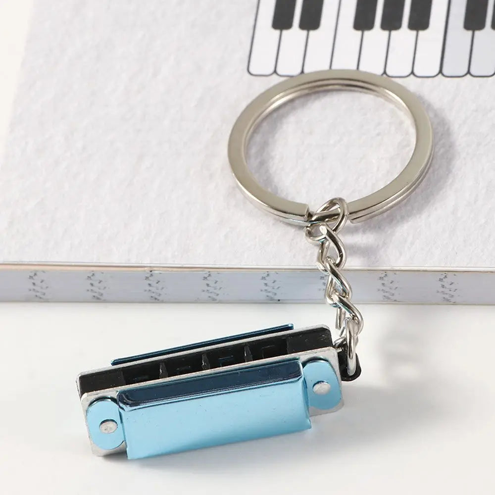 Mini Harmonica Keychain – Playable 8-Tone Key Ring Pendant Novelty Keychain PLUSH