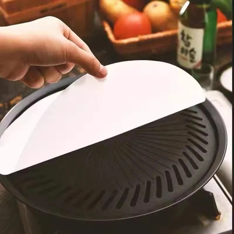 50/100PCS Round Silicone Baking Paper – Air Fryer & BBQ Liners Baking Paper Liners PLUSH