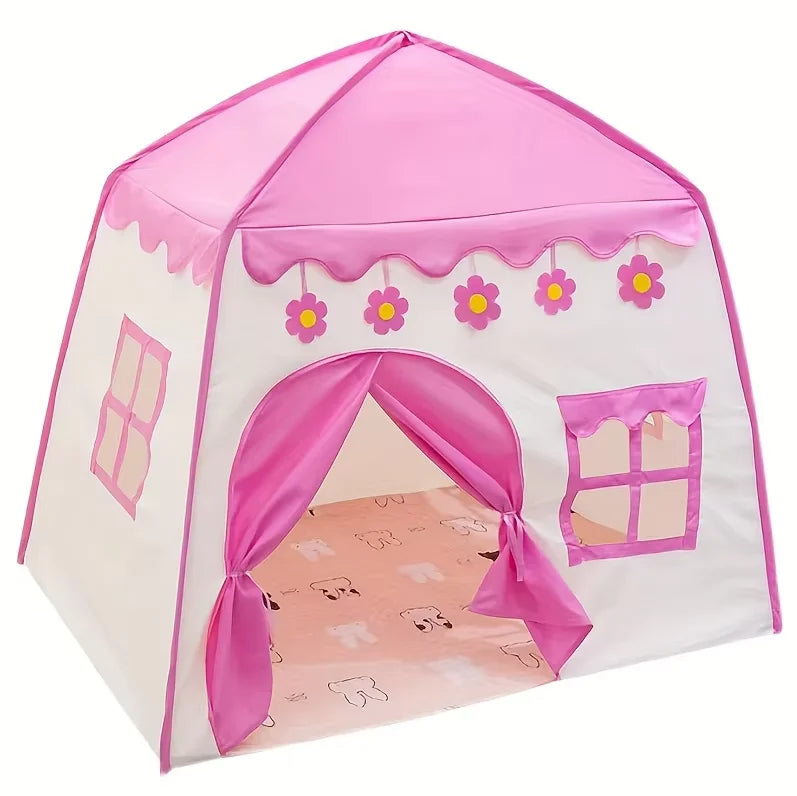 Pink Flower Princess Play Tent for Kids – Playhouse Decor Kids Play Tent PLUSH Pink 1