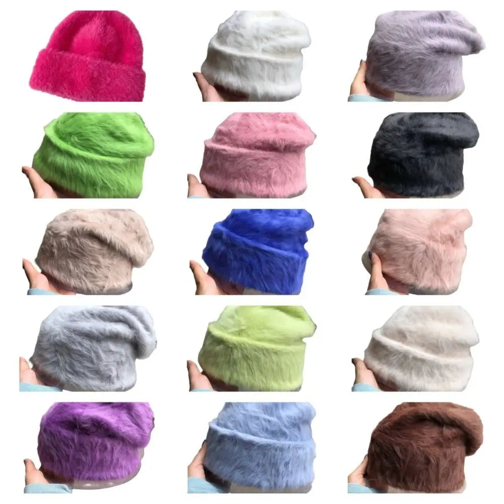 Women's Slouchy Knit Beanie Hat – Y2K Winter Thermal Skullcap Winter Knit Beanie PLUSH