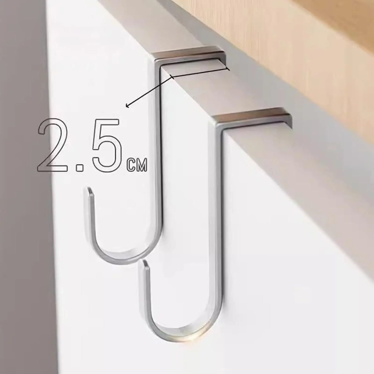 Over the Door Hooks 5-Pack – Heavy Duty Stainless Steel Door Storage Hooks PLUSH