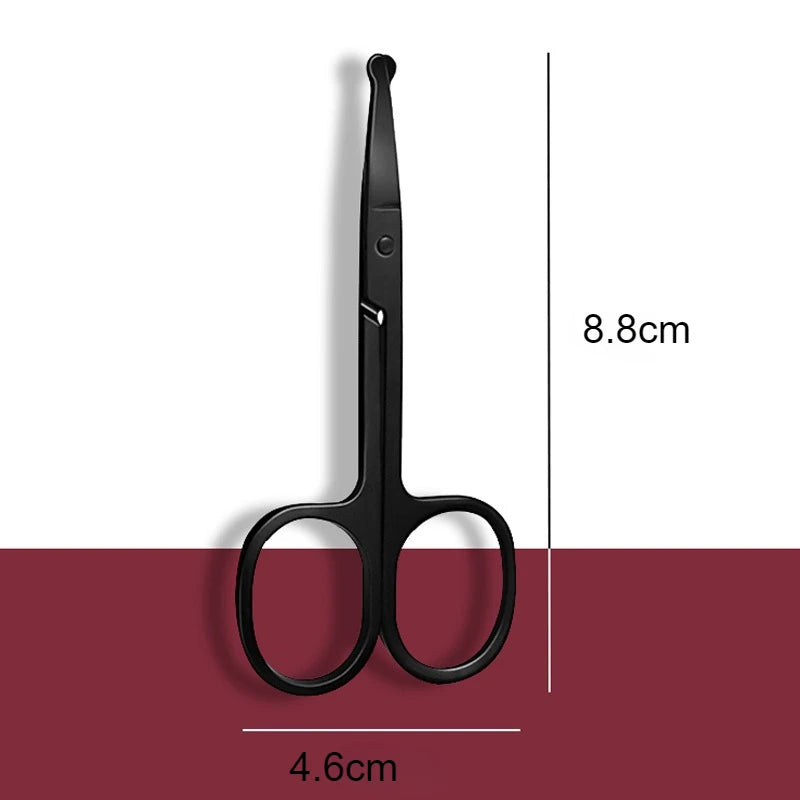 Round Tip Nose Hair Scissors – Stainless Steel, Unisex Nose Hair Scissors PLUSH