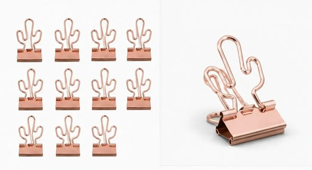 10pcs Stainless Steel Binder Clips | Strong Grip File Clamps Metal Binder Clips PLUSH