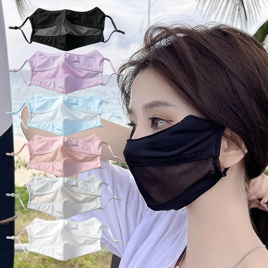 Ice Silk UV Face Cover UPF 50 – Cooling Outdoor Sport Mask UV Cooling Face Cover PLUSH