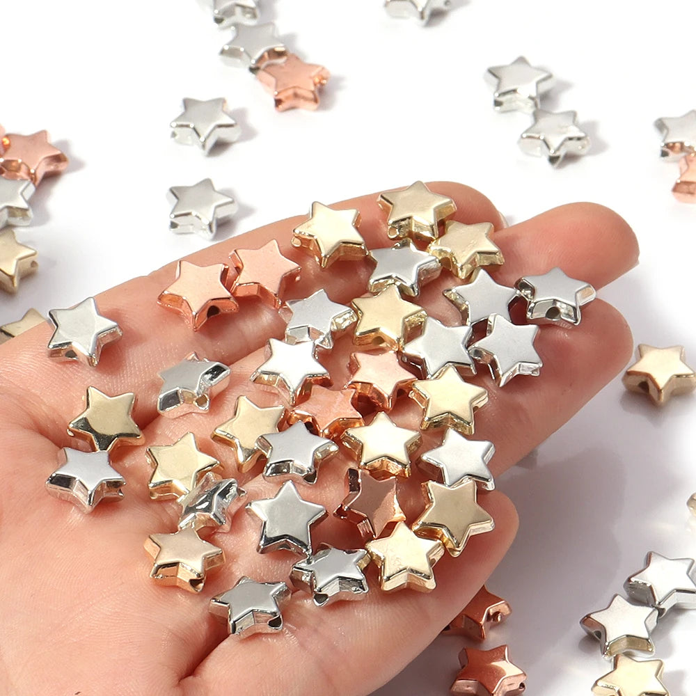 CCB Star Spacer Beads 6/10/12mm – 50-100pcs DIY Jewelry Jewelry Spacer Beads PLUSH