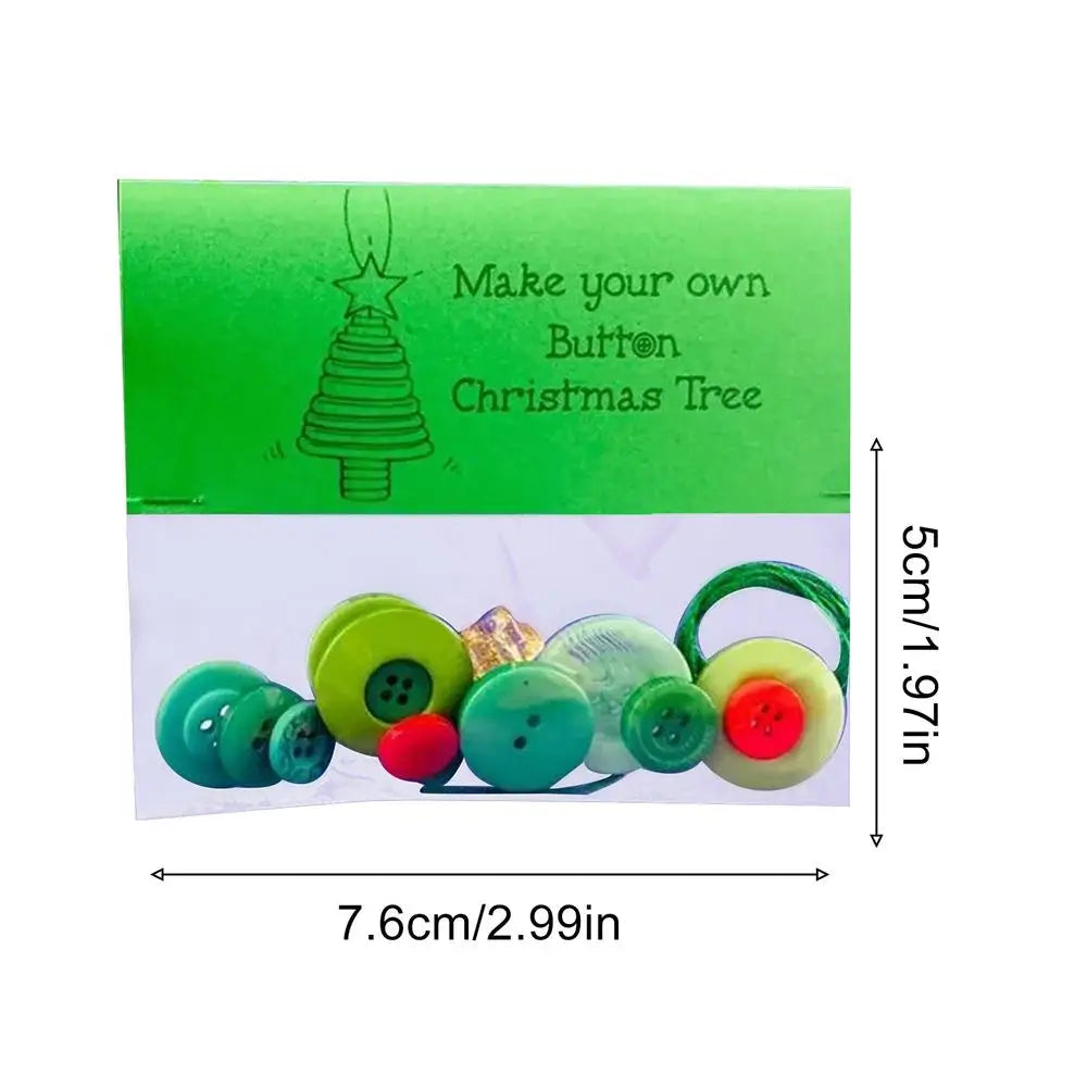 DIY Christmas Button Craft Kit – Snowman & Santa Ornaments DIY Craft Kit PLUSH 05 Material package