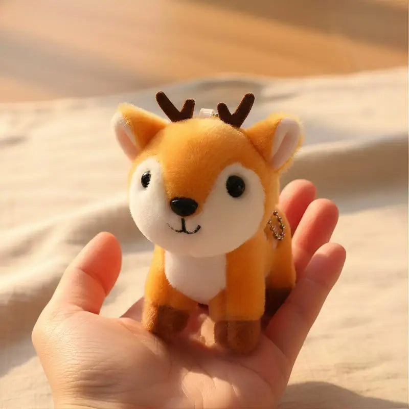 Sika Deer Plush Keychain – Cute Stuffed Animal Bag Charm Plush Keychain Charm PLUSH