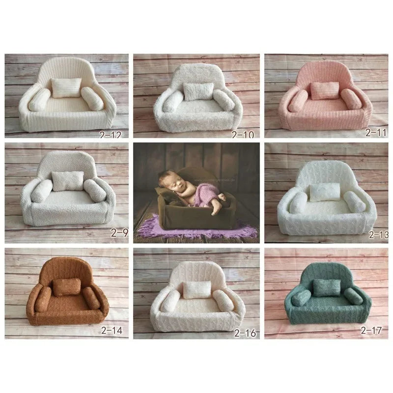 Mini Sofa Newborn Photography Prop – Baby Posing Chair Set Baby Photography Prop PLUSH