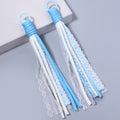 2pcs Braided Nylon Lanyard Keychain Charms – DIY Bag Pendant Keychain Lanyard Charm PLUSH blue 21cm