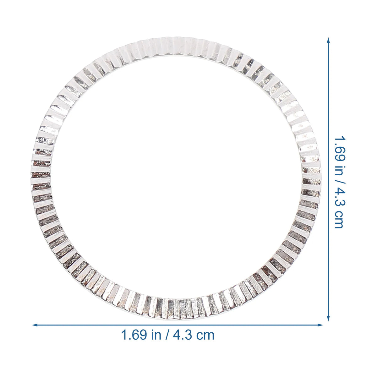 Modern Wave Alloy Watch Bezel Ring – Stylish Upgrade Accessory Watch Bezel Ring PLUSH Silver