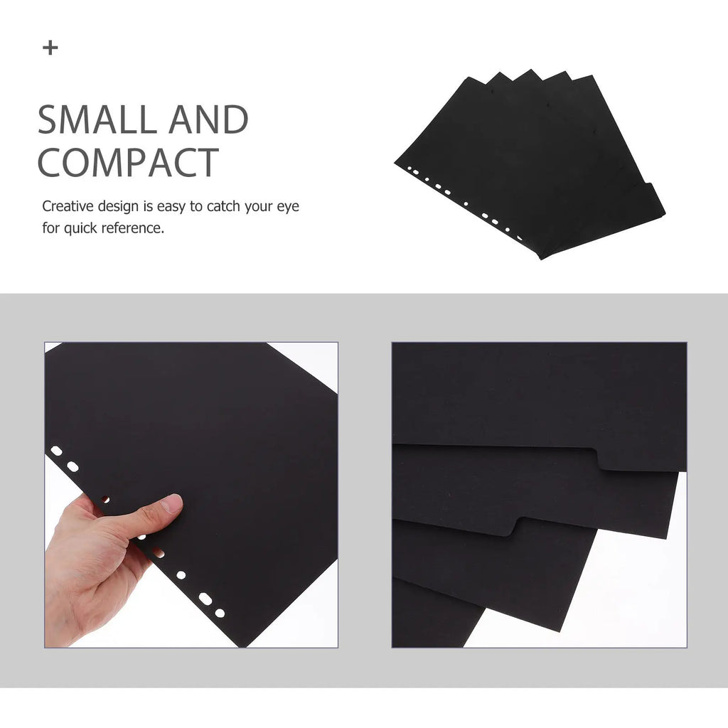 A4 Binder Dividers 5 Sheets – Index Tabs for Ring Binders Binder Dividers PLUSH