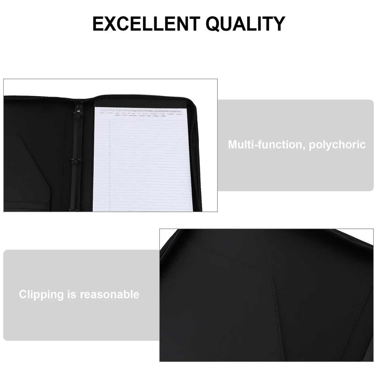 A4 PU Document File Folder Organizer for Office & Business Document File Folder PLUSH