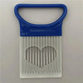 Stainless Steel Onion Holder & Vegetable Slicer Kitchen Tool Vegetable Slicer Tool PLUSH Blue