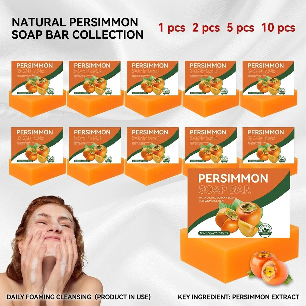 Persimmon Handmade Soap 100g – Natural Plant-Based Bar Natural Bar Soap PLUSH