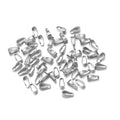 200pcs Iron Pinch Bail Pendant Clips – DIY Jewelry Clasps Jewelry Findings Clasps PLUSH Rhodium 4x8mm