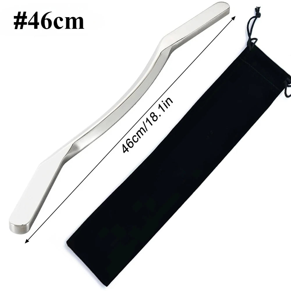 Stainless Steel Gua Sha IASTM Scraping Massage Tool – 3 Sizes Massage Scraping Tool PLUSH Silver-46cm