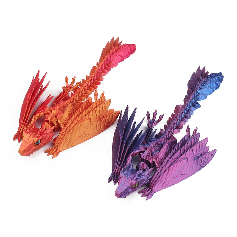 3D Printed Articulated Dragon Archaeopteryx Model Toy Articulated Model Toy PLUSH