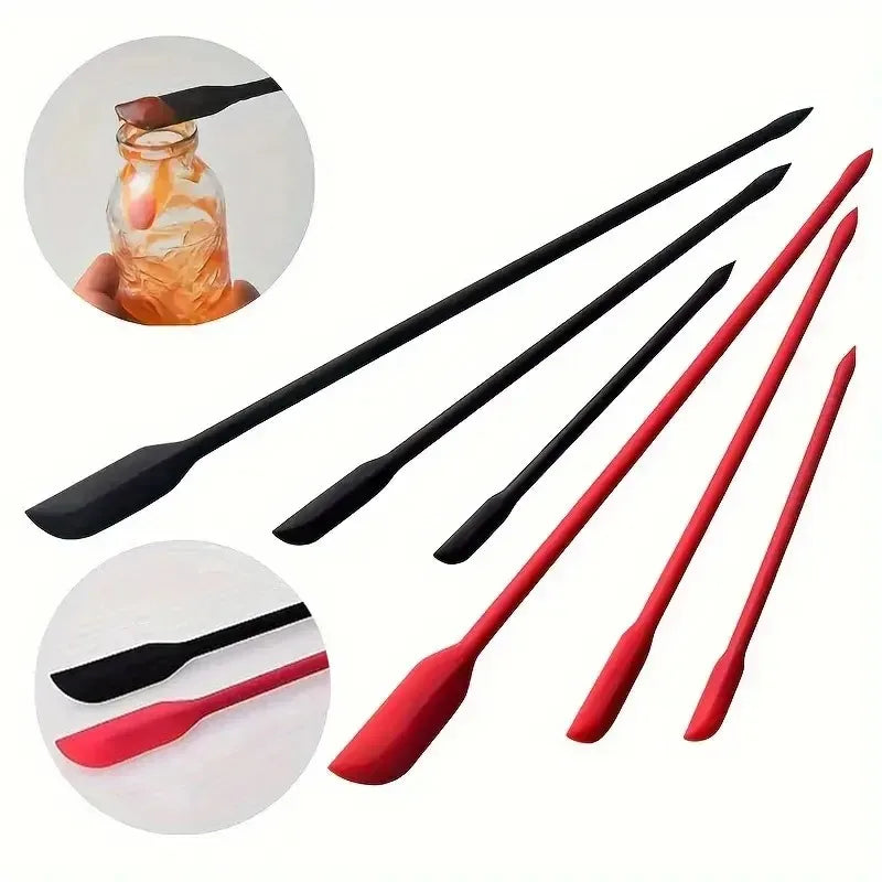 3-Piece Mini Silicone Spatula Set – Heat Resistant Jar Scrapers Silicone Spatula Set PLUSH