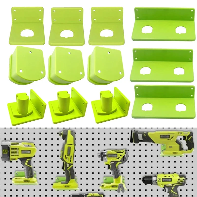 3-Pack Wall Mount Battery & Tool Holder Rack for Ryobi 18V Tool Storage Rack PLUSH