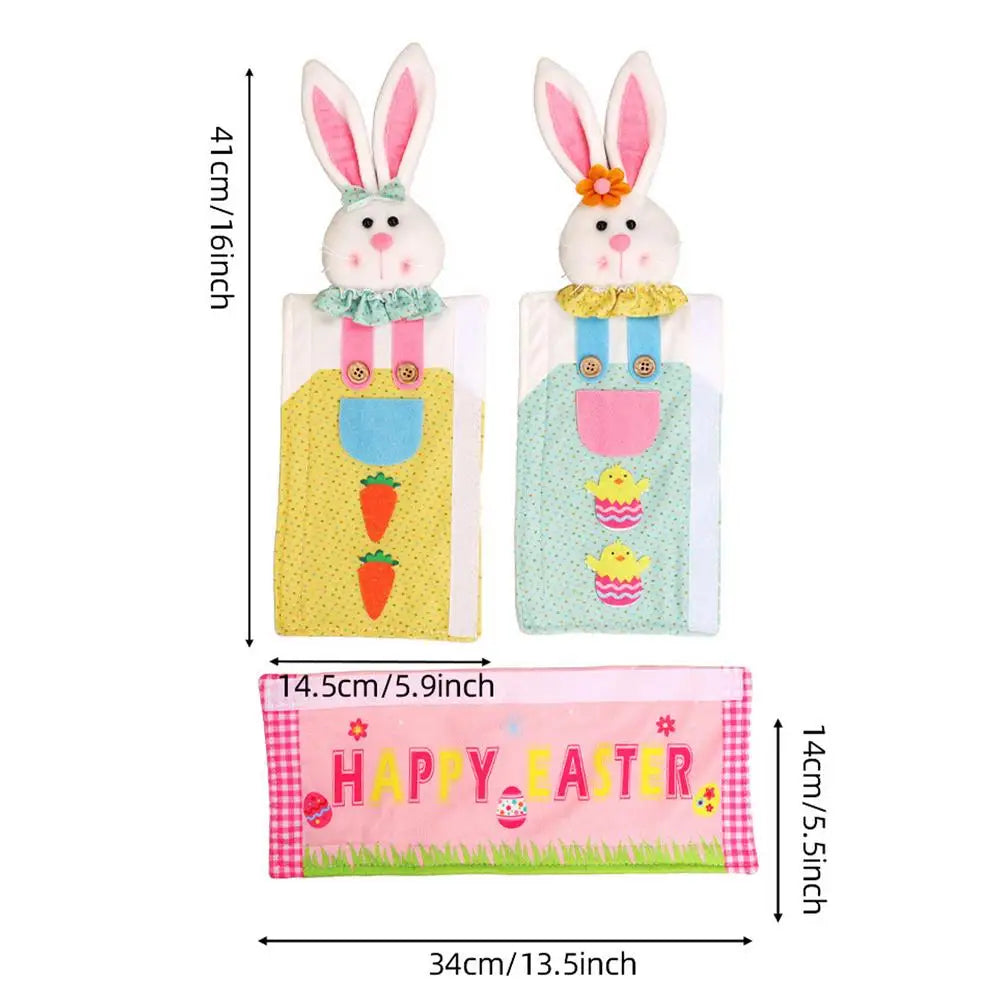 Easter Bunny Fridge Handle Covers 3Pcs | Non-Slip Protectors Kitchen Handle Covers PLUSH 3Pcs