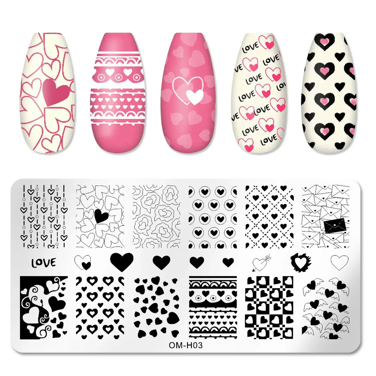 Nail Stamping Plates – Nature Animal Floral Designs 12×6cm Nail Stamping Plate PLUSH