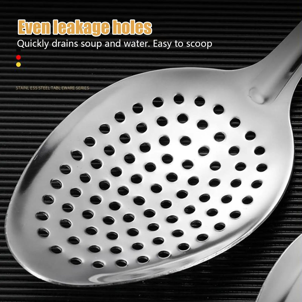 Stainless Steel Slotted Spoon Skimmer & Kitchen Strainer Kitchen Strainer Spoon PLUSH