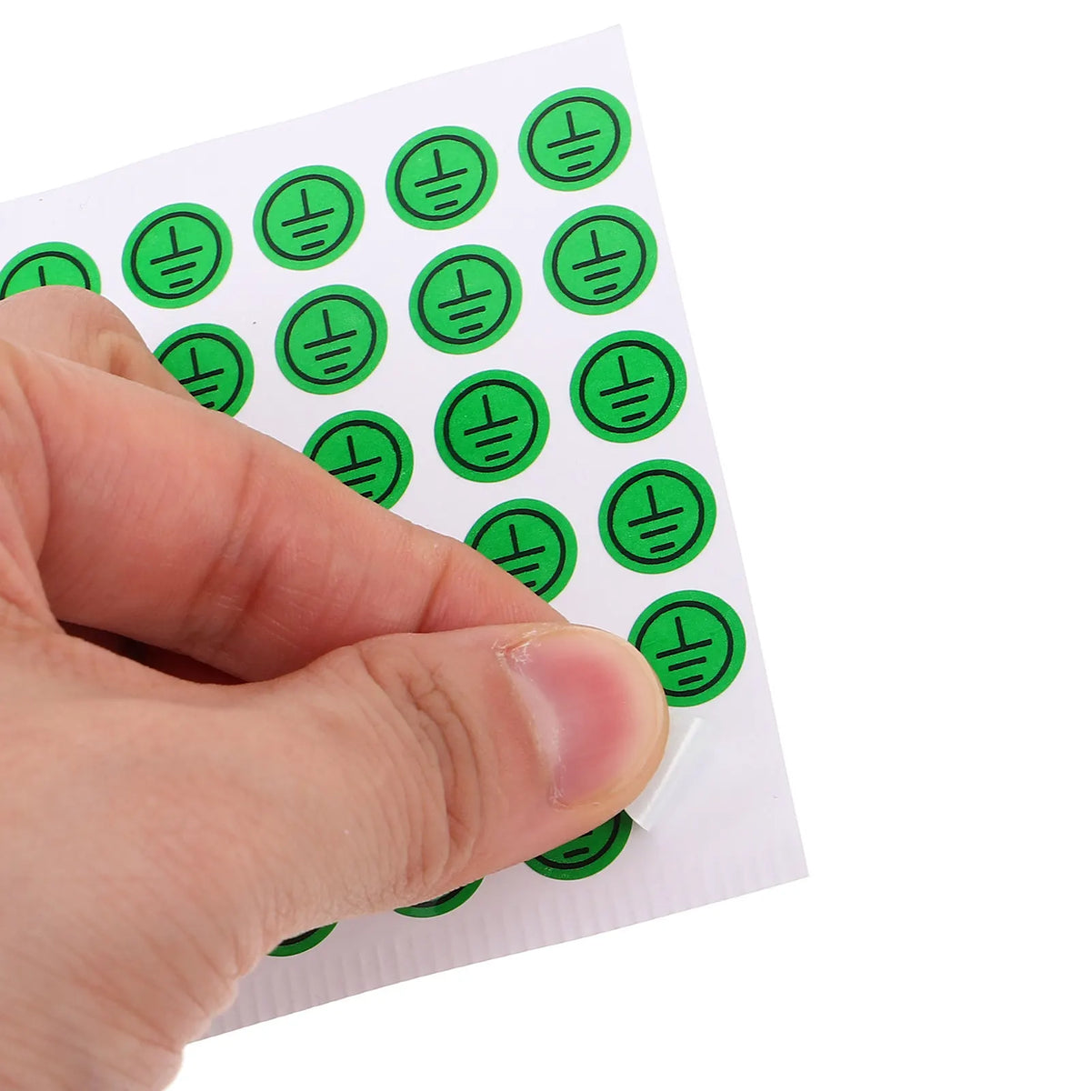 10pcs Grounding Tag Stickers – Electrical Warning Labels Safety Warning Labels PLUSH