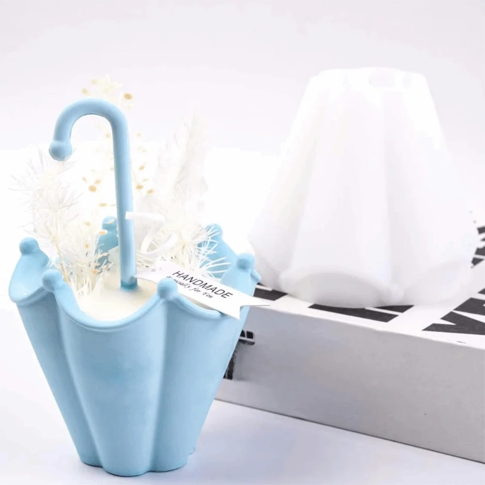 3D Umbrella Silicone Mold – DIY Candle, Gypsum & Resin Silicone Craft Mold PLUSH