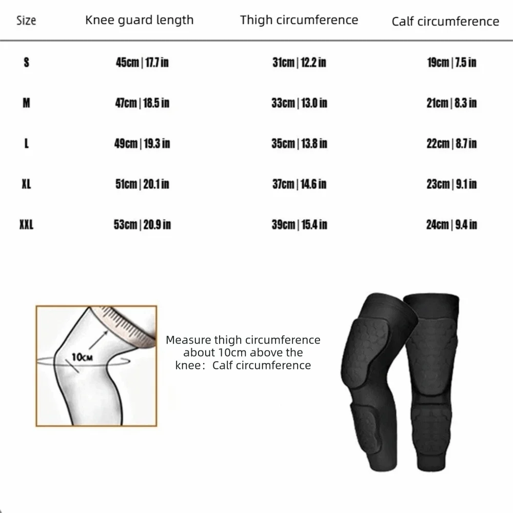 Breathable Honeycomb Padded Knee Pad – Non-Slip Sports Brace Knee Pad Sleeve PLUSH