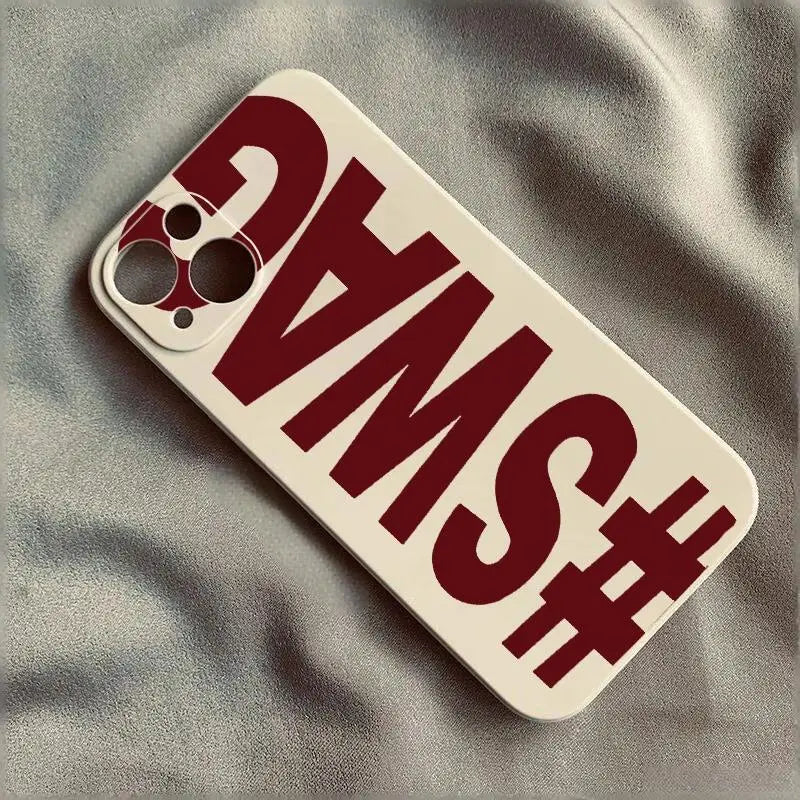 SWAG Letter Shockproof Silicone iPhone Case – All Models Silicone Phone Case PLUSH -1 iPhone 16 Pro Max