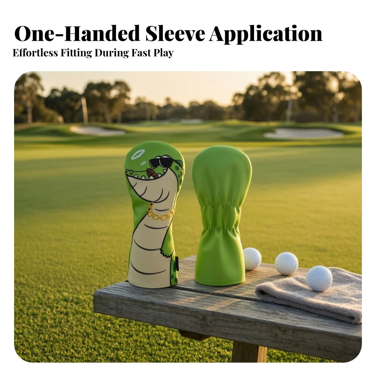 Golf Club Headcover Crocodile Design – Elastic Waterproof PU Golf Club Headcover PLUSH