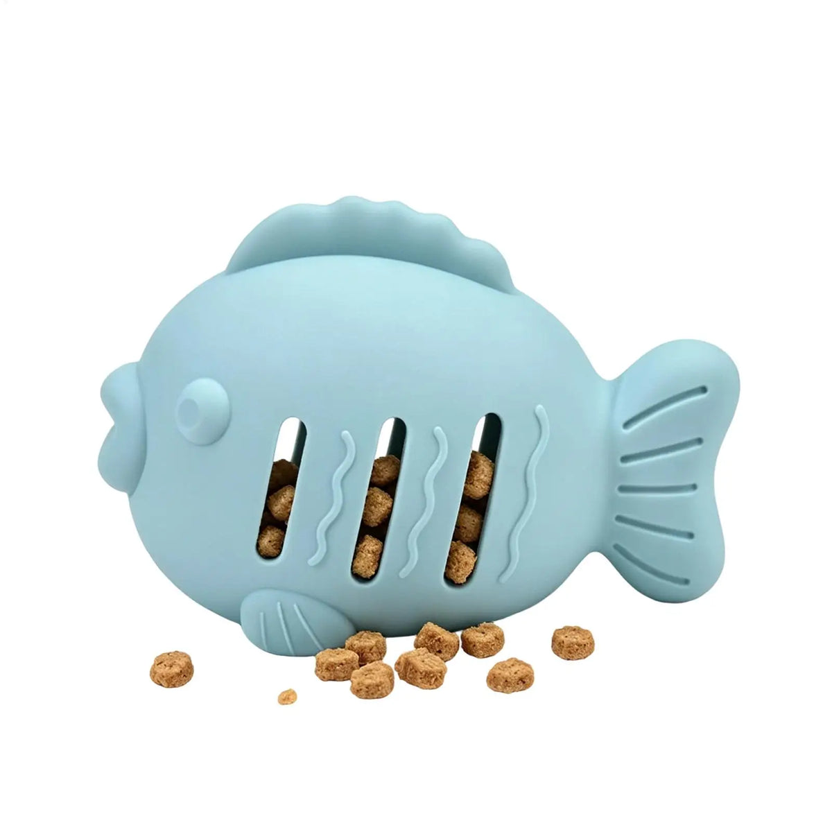 Silicone Fish Cat Treat Dispenser – Interactive Puzzle Feeder Toy Cat Puzzle Feeder Toy PLUSH