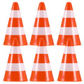 6-Pack Heavy Duty Reflective Stackable Traffic Cones Set Traffic Safety Cones PLUSH other