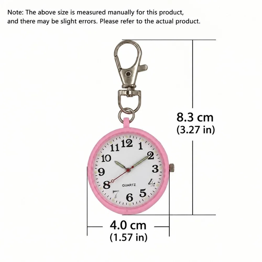Vintage Luminous Pocket Watch Mini Quartz Keychain Clock Pocket Watch PLUSH