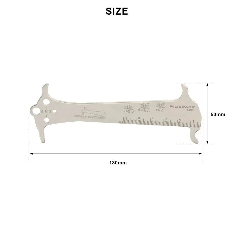 Bike Chain Wear Indicator Gauge Tool – Stainless Steel Bike Chain Gauge PLUSH