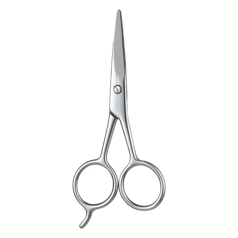 Rainbow Stainless Steel Grooming Scissors – Brow, Beard & Nose Grooming Scissors PLUSH Silvery