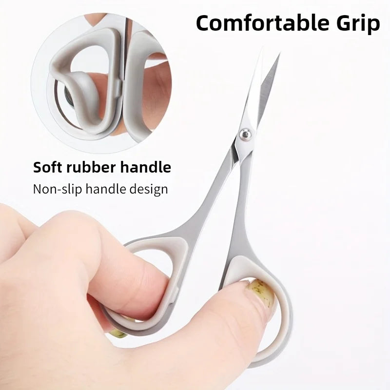 Stainless Steel Grooming Scissors – Eyebrow, Beard & Hair Grooming Scissors PLUSH