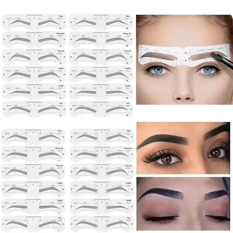 Reusable Eyebrow Stencil Set – 6 DIY Brow Shaper Styles Eyebrow Stencil Set PLUSH