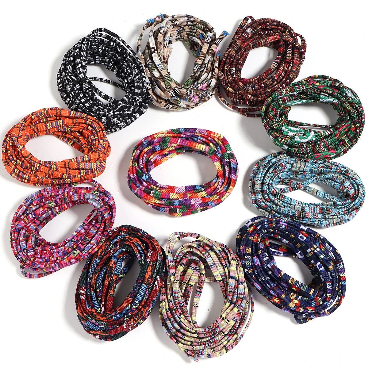 5 Yards 5mm Ethnic Woven Cotton Cord – Macrame & Bracelet Rope Craft Cord PLUSH