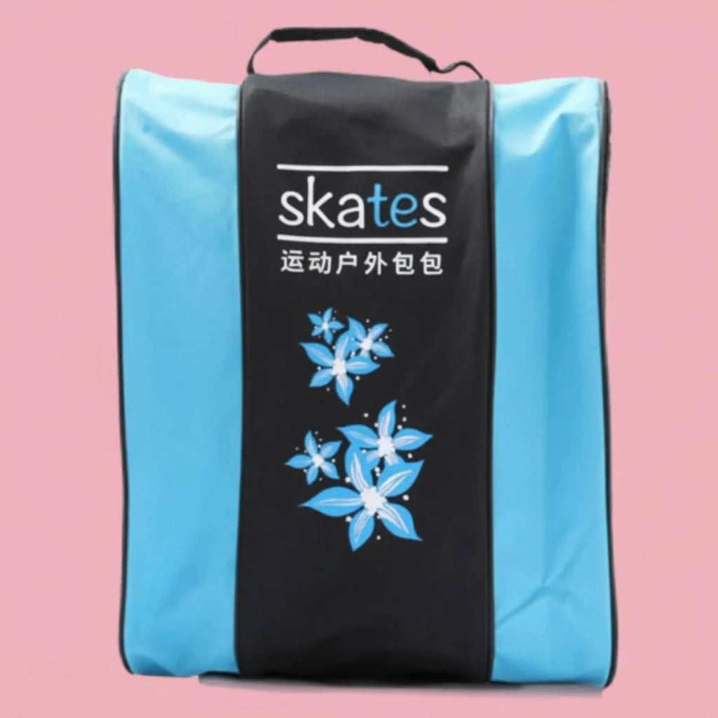 Portable Roller Skate Bag – 3-Layer Mesh Inline Skate Carrier Skate Carrier Bag PLUSH Blue