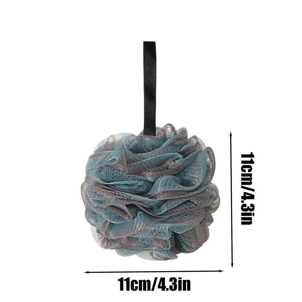 Loofah Mesh Bath Sponge Body Scrubber | Rich Lather Shower Ball Bath Loofah Sponge PLUSH Dark Blue 1PC
