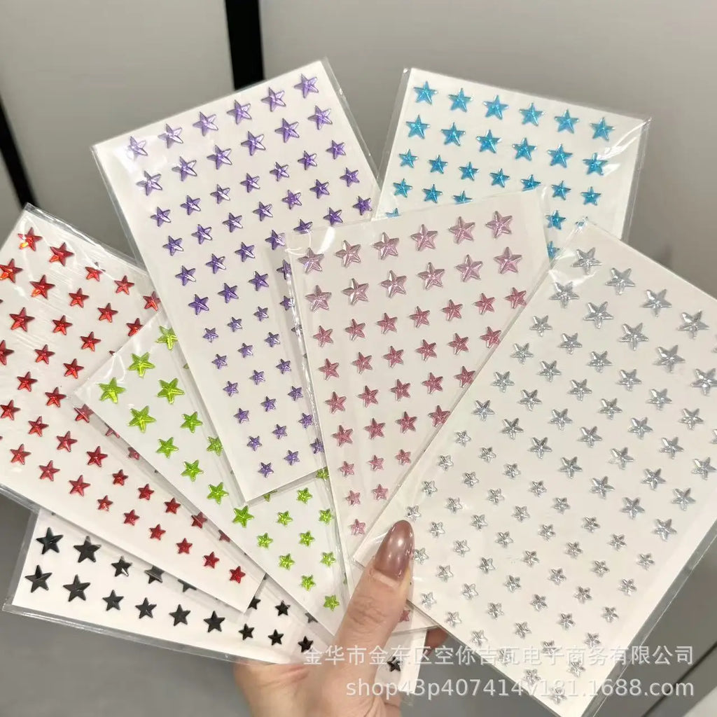 Star Rhinestone Face Gem Stickers – Festival Glam | 1 Sheet Face Gem Stickers PLUSH