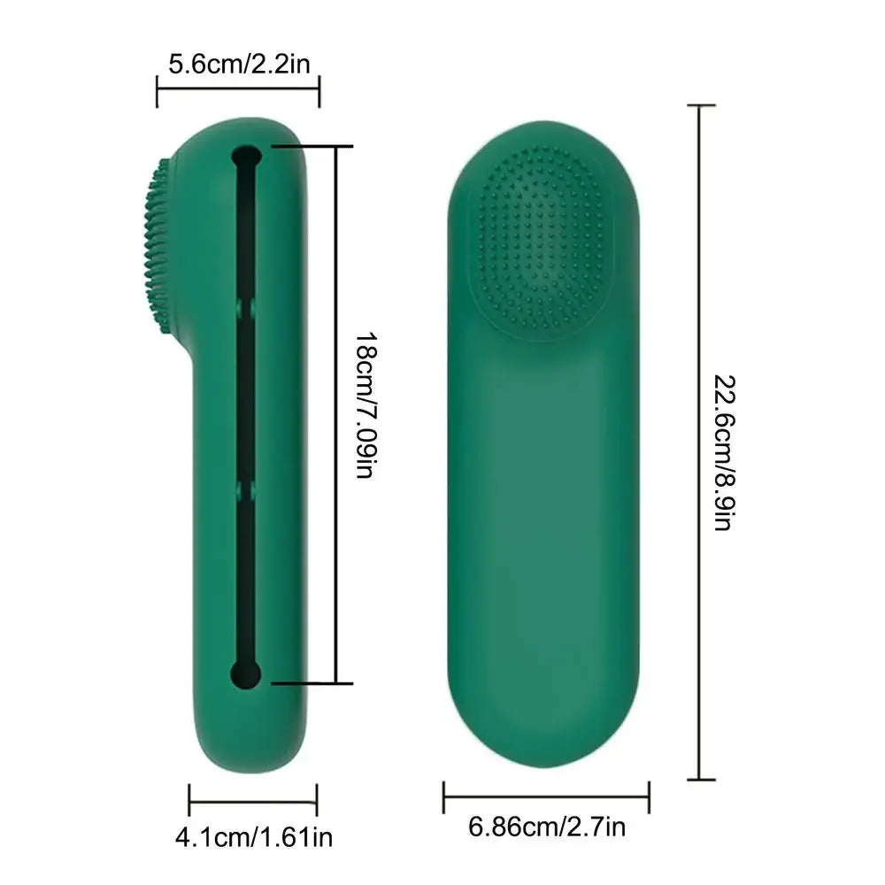 Silicone Magnetic Makeup Brush Holder – Travel Cosmetic Bag Makeup Brush Holder PLUSH Green