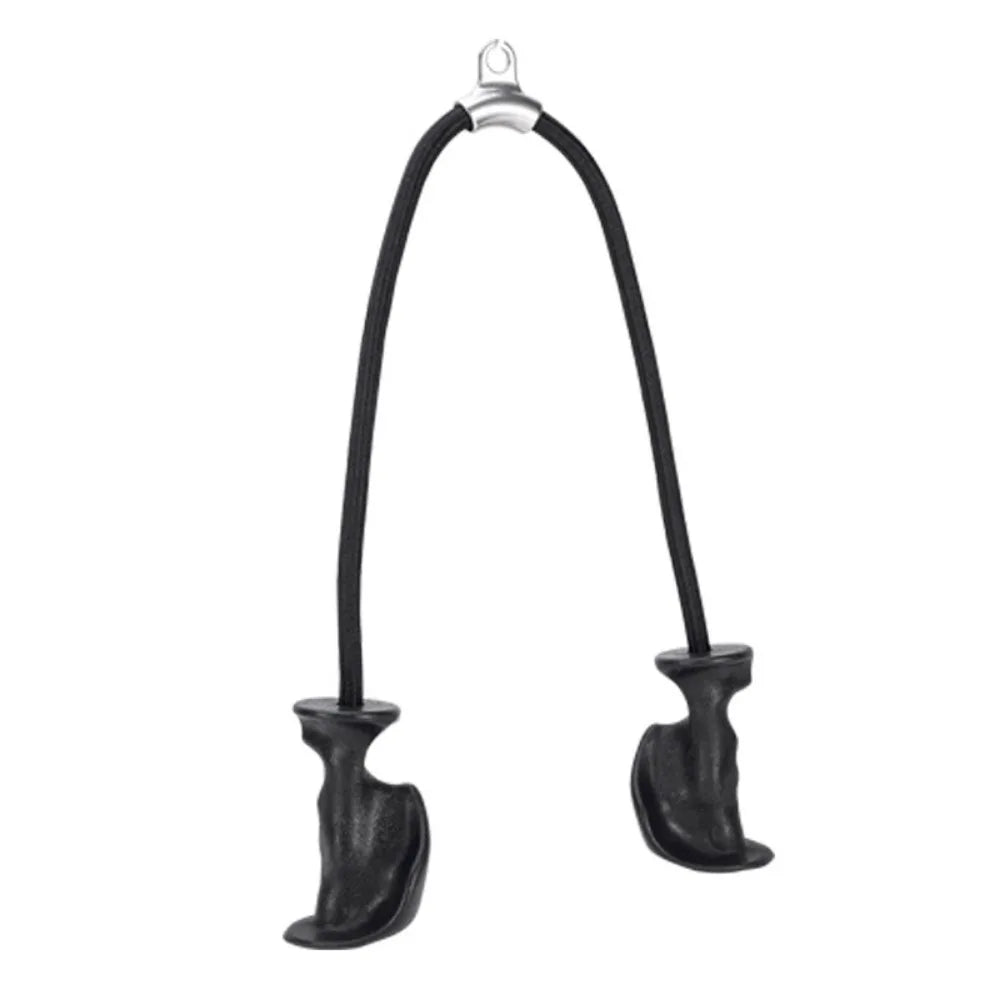 Heavy Duty Tricep Rope – Ergonomic Dual Handle Cable Attachment Cable Gym Attachment PLUSH Black