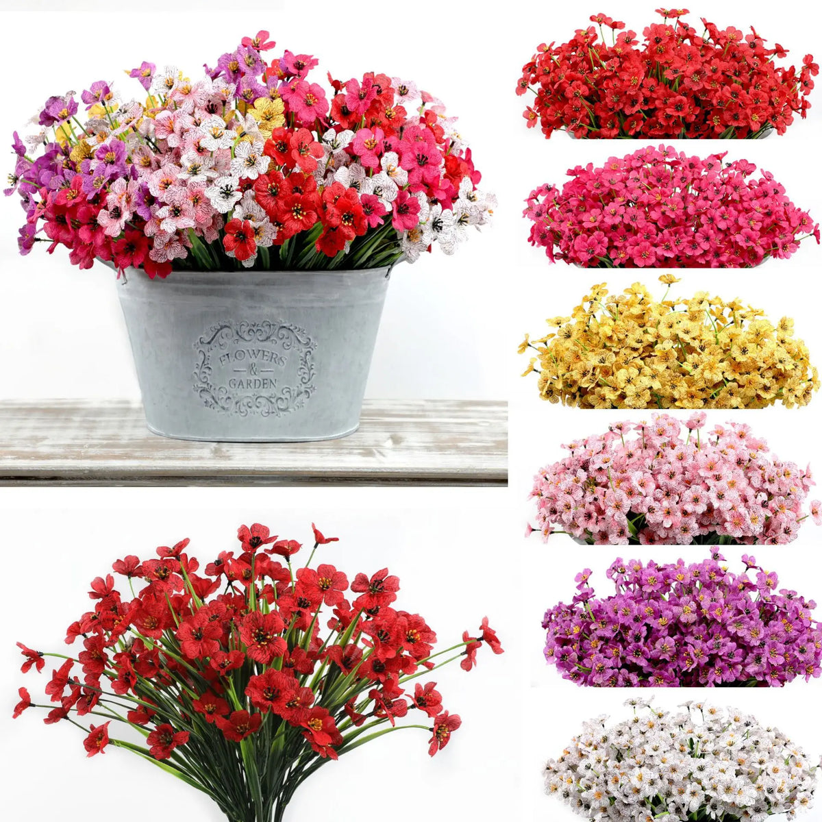 Purple UV-Resistant Artificial Orchid Flowers for Outdoor Decor Artificial Flowers PLUSH