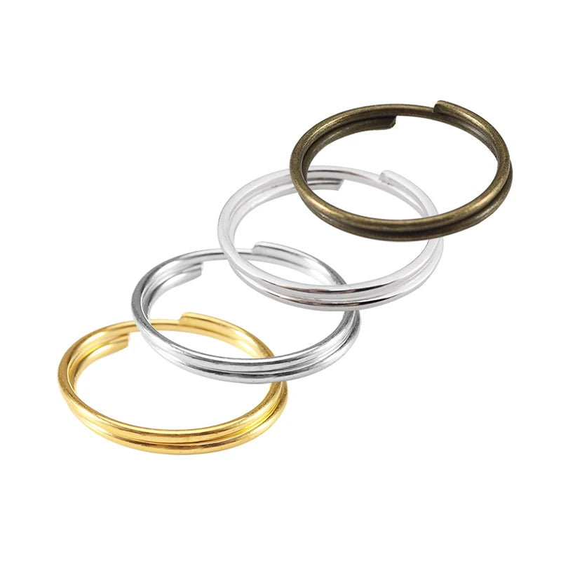 Metal Jump Rings Double Loop Split Ring Connectors – 6 Sizes Jewelry Findings PLUSH