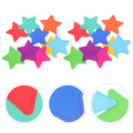 108pcs Colorful Star Cutouts – Bulletin Board & Party Décor Paper Star Cutouts PLUSH Default Title