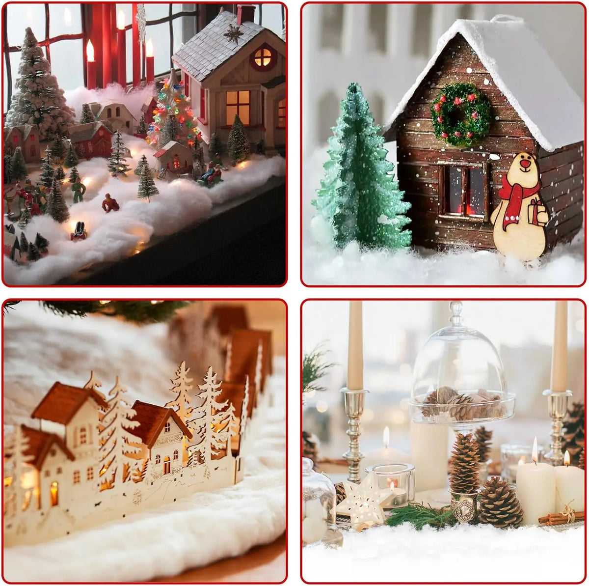 Large Artificial Christmas Snow Blanket – Faux Winter Cover Christmas Snow Blanket PLUSH